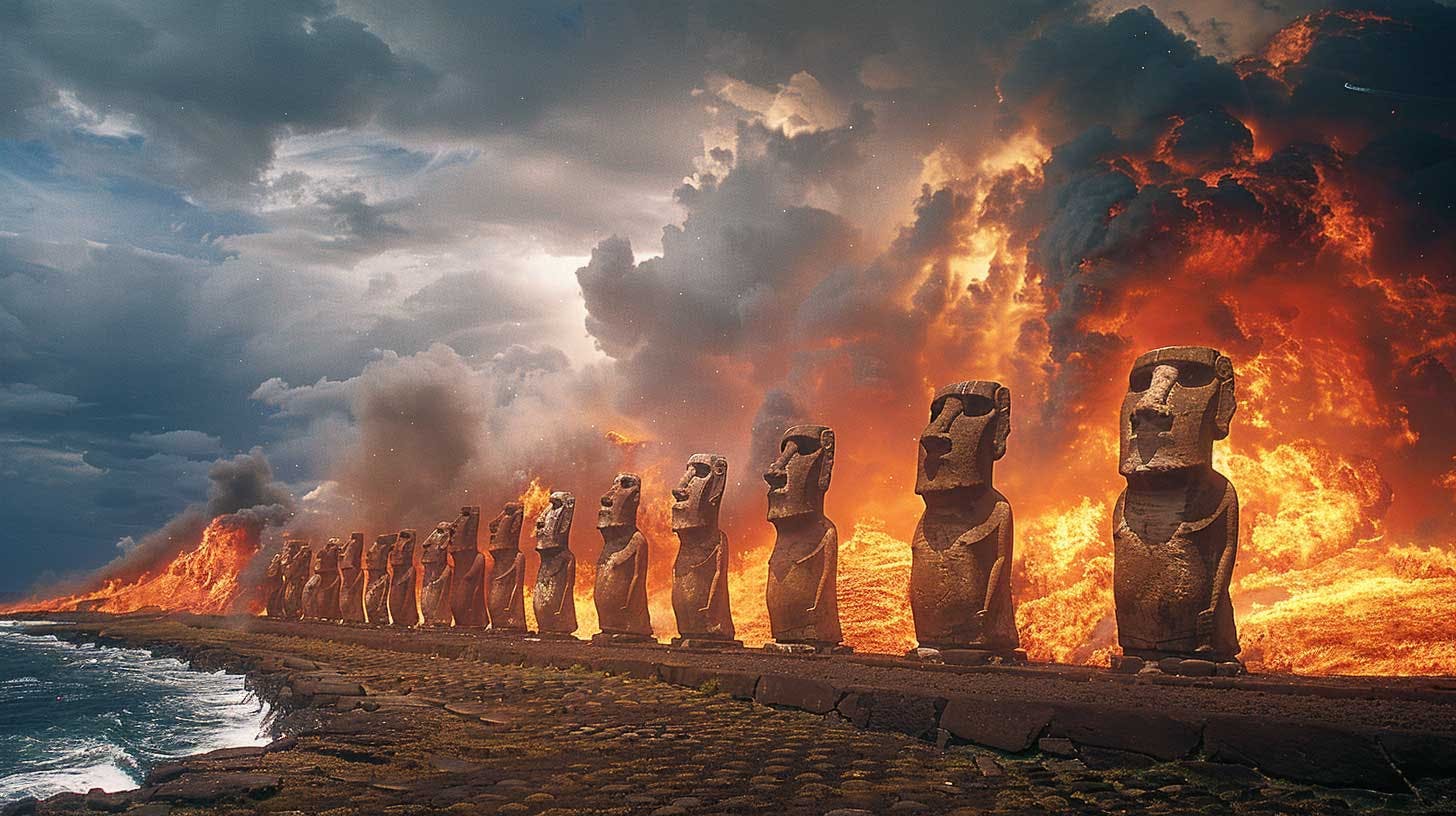 Who burnt down Easter Island and why did they do it?
